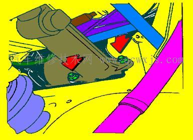 【動力轉向器從車上拆卸步驟及零部件分解圖】圖3