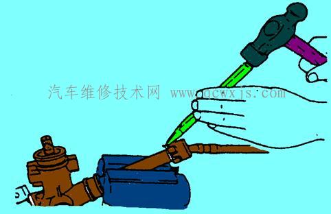 【整體式動力轉向器(轉閥式齒輪齒條)的分解】圖4