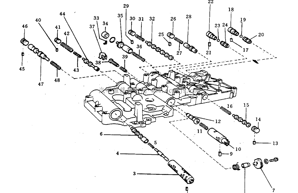 自動變速器閥體的拆裝 自動變速器閥體的拆裝