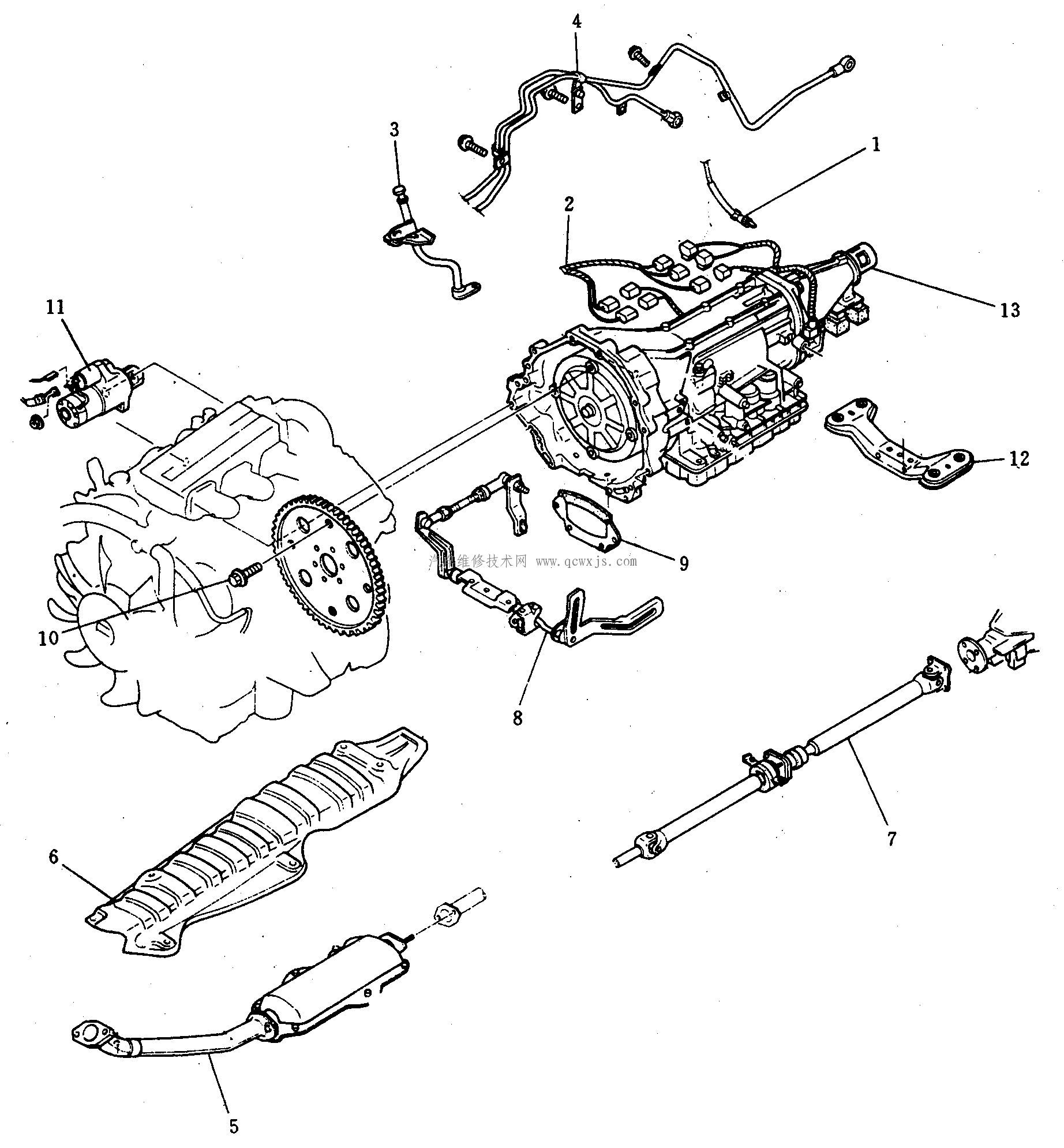 【自動(dòng)變速器拆卸和分解步驟】圖1