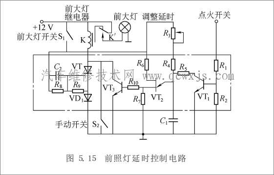 前照燈延時控制工作原理