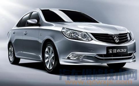 寶駿630事故車兩前輪空轉故障維修