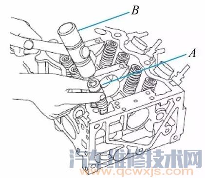 【發動機氣門組件的裝配步驟和方法】圖1