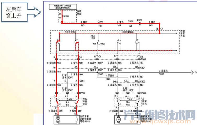 電動車窗工作原理和電路圖 電動車窗工作原理和電路圖