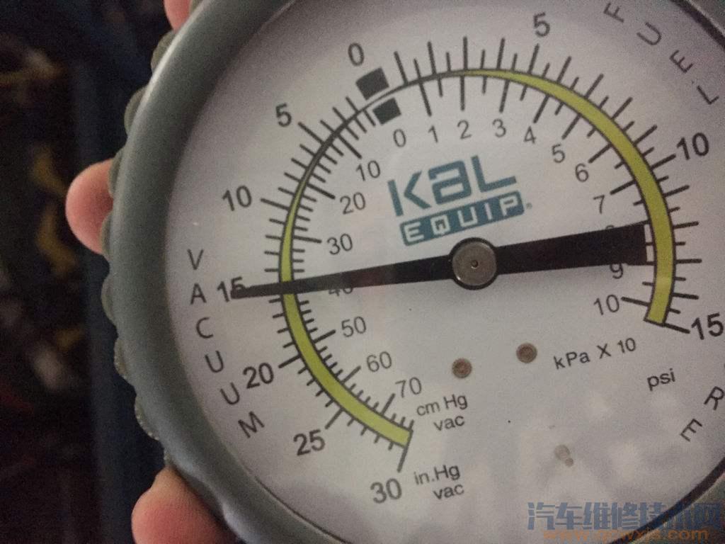 真空度表測量發動機進氣管真空度方法及測試結果分析