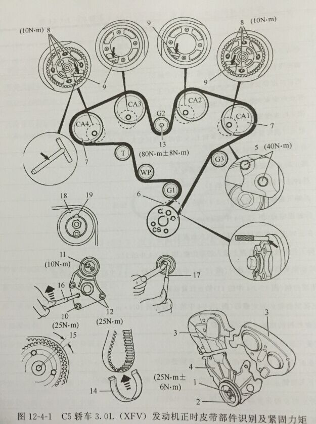 雪鐵龍C5 3.0L 發動機正時圖
