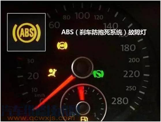 【ABS報(bào)警燈亮是什么原因 ABS燈亮了怎么處理】圖1