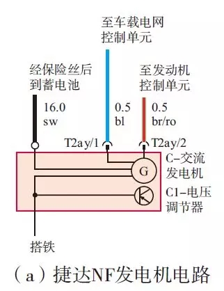 大眾汽車充電系統(tǒng)電路的識(shí)讀方法
