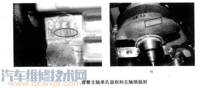 曲軸主軸承軸瓦的選配方法