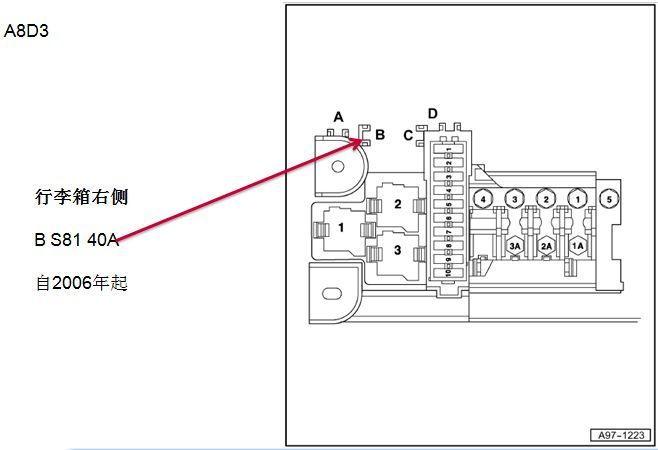 【奧迪a8保險絲位置圖解 奧迪a8l點煙器保險絲位置】圖4