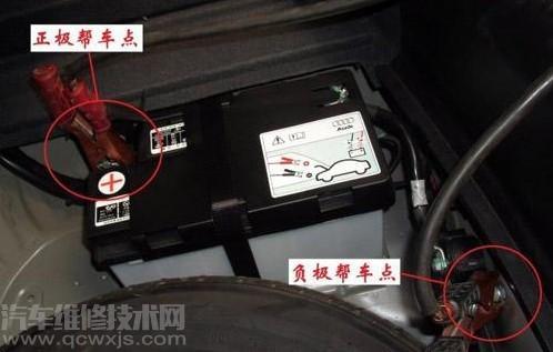 奧迪A6L蓄電池虧電,馬達起動無力或無反應