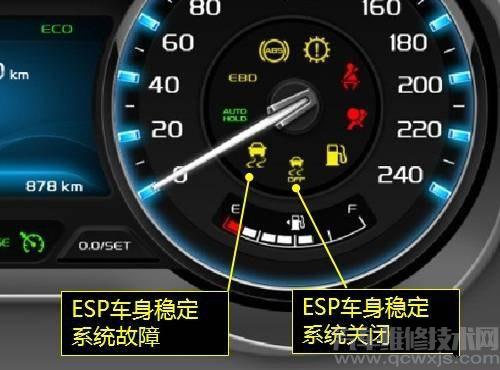 速騰ABS、ESP和制動警告燈同時亮維修案例