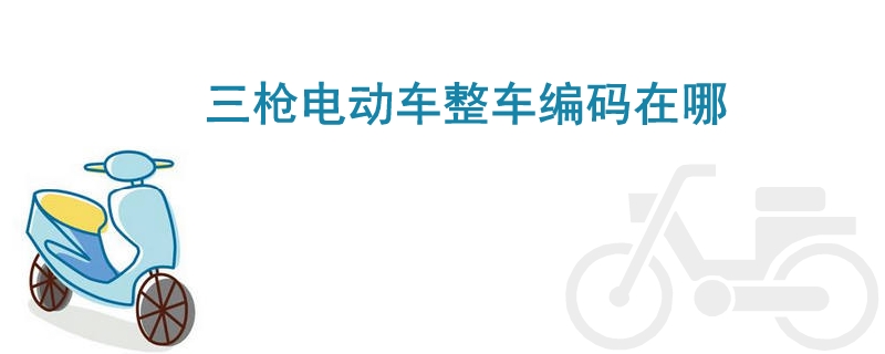 三槍電動車整車編碼在哪