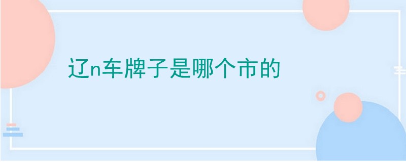 遼n車牌子是哪個市的