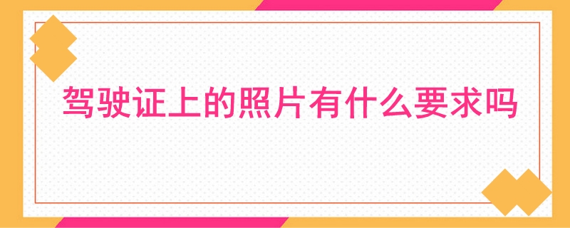 駕駛證上的照片有什么要求嗎