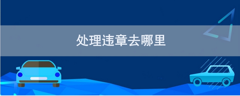 處理汽車違章可以去哪里