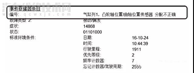 EA888 Gen3車輛抖動發動機凸輪軸軸承橋磨損維修案例