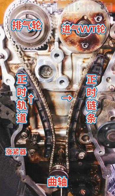 【日產(chǎn)軒逸1.6發(fā)動(dòng)機(jī)鏈條正時(shí)怎么對(duì)（日產(chǎn)軒逸1.6正時(shí)安裝圖）】圖2