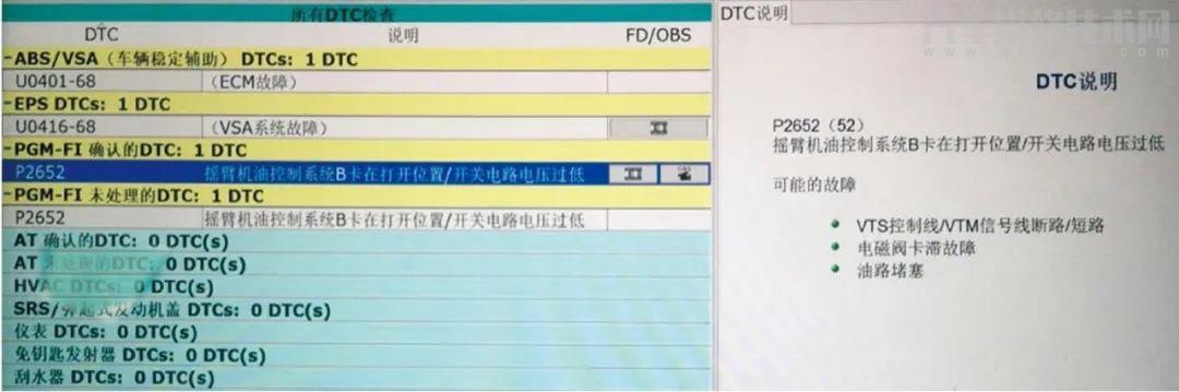 【21款本田雅閣發動機故障燈亮且發動機加速不良維修案例】圖1