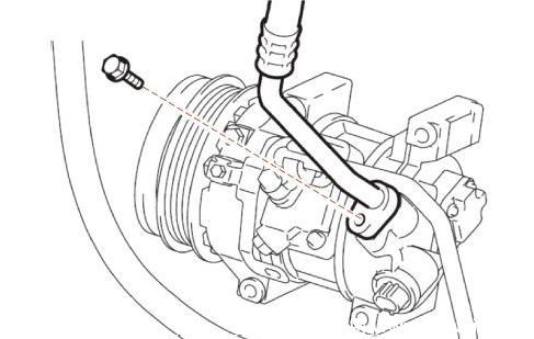 【汽車空調(diào)壓縮機(jī)的拆卸步驟(圖)】圖2