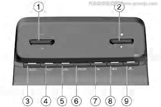 五菱凱捷空調按鍵圖解說明 五菱凱捷空調按鍵圖解說明