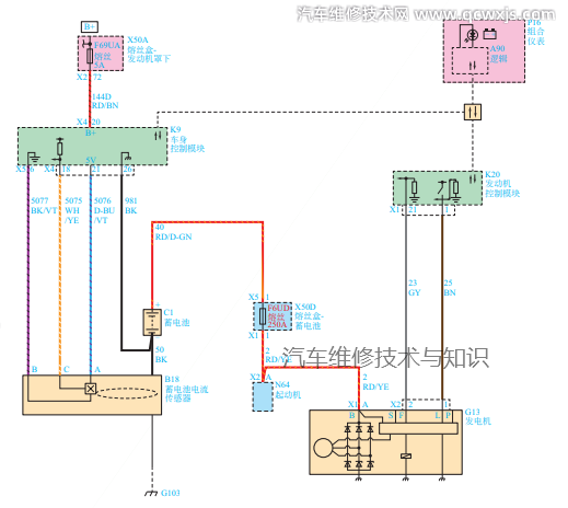 汽車發(fā)電機(jī)D控制邏輯電路圖