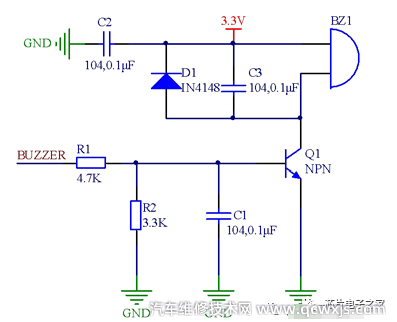 蜂鳴器驅動電路的工作原理 蜂鳴器驅動電路圖 蜂鳴器驅動電路的工作原理 蜂鳴器驅動電路圖