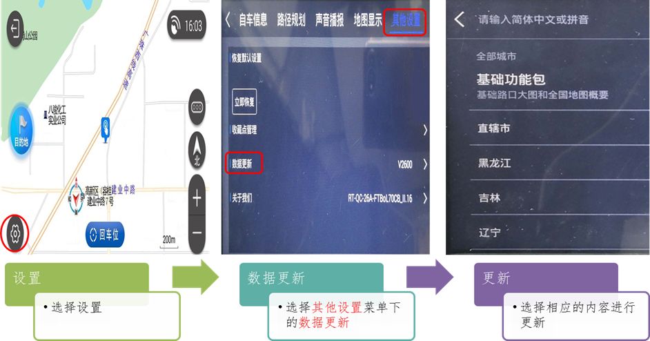 福田戴姆勒車載多媒體導航功能及升級操作說明