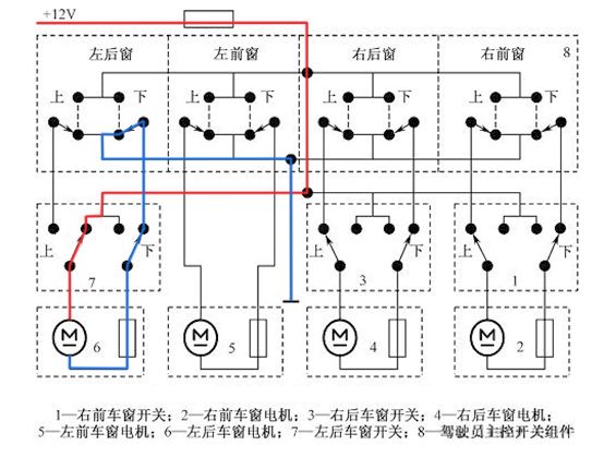電動車窗電路圖識讀與故障分析，看完就會了！