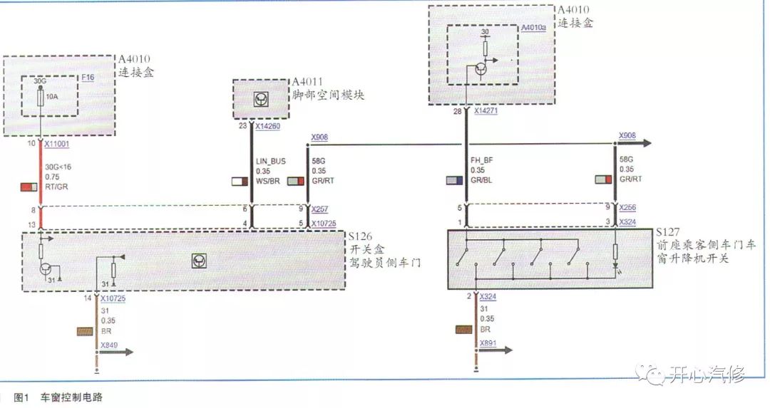 寶馬X5車窗無一鍵升降 電動車窗玻璃升降工作原理（附電路圖）