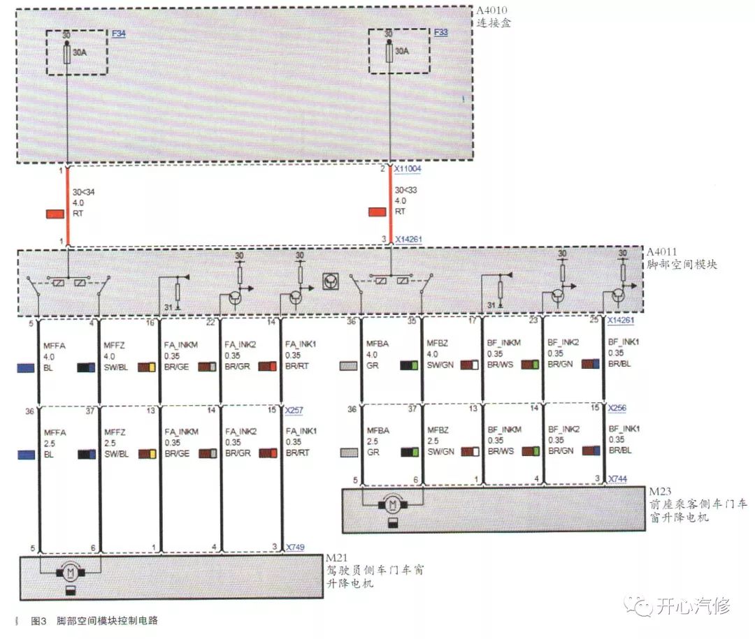 寶馬X5車窗無一鍵升降 電動車窗玻璃升降工作原理（附電路圖）