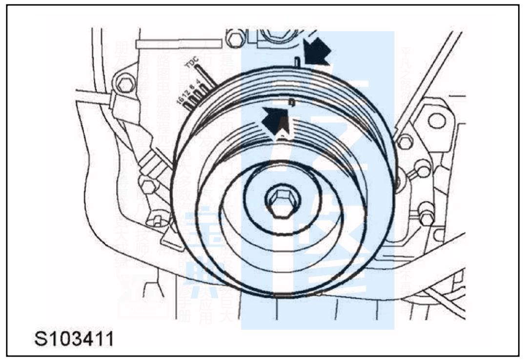 榮威發(fā)動(dòng)機(jī)正時(shí)皮帶校對(duì)示意圖