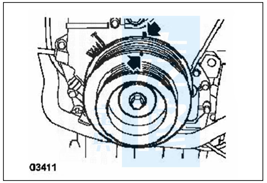 榮威發(fā)動(dòng)機(jī)正時(shí)皮帶校對(duì)示意圖