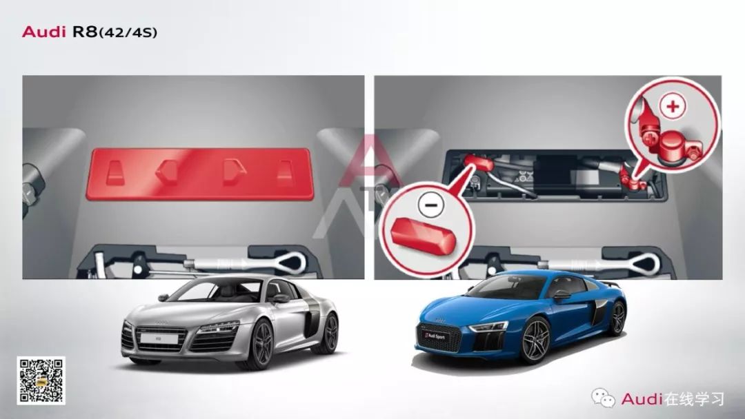 奧迪車型應(yīng)急搭電方法