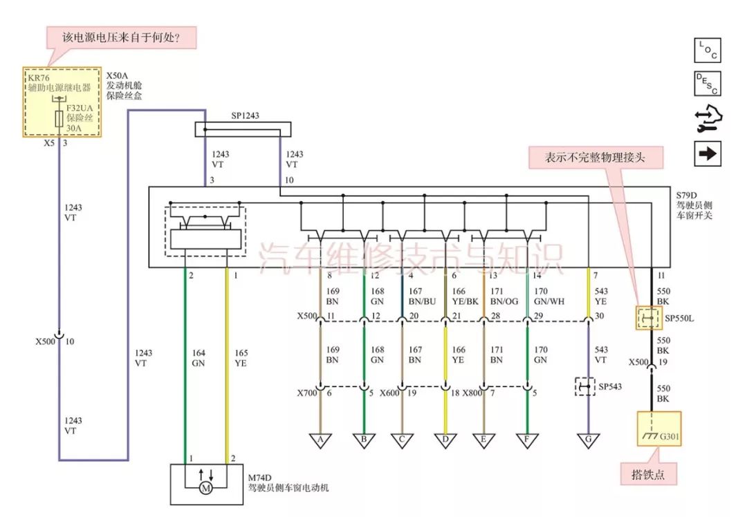 【通用汽車（別克凱越）電路圖的識讀方法】圖1